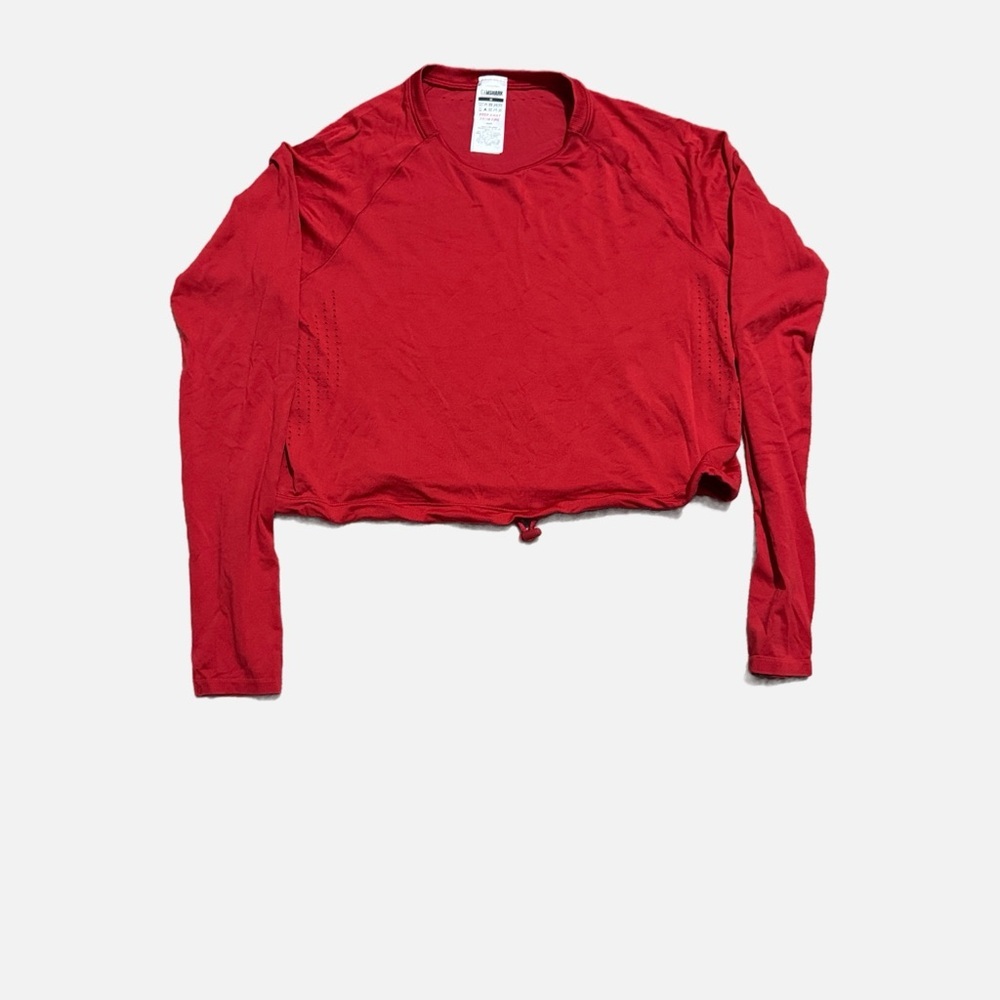 Gymshark Women’s Medium Red Sweat Talks Activewear Top Long Sleeve Shirt